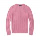 Long-sleeved round-neck horse-patterned knitted sweater