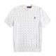 Short-sleeved round-neck horse-patterned knitted shirt