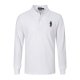 Long-sleeved bear-patterned polo shirt