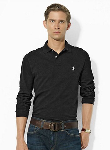 Mesh Long-Sleeve Polo Shirt – All Fits