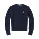 Long-sleeved round-neck horse-patterned knitted sweater