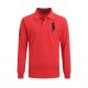 Large size long-sleeved polo shirt