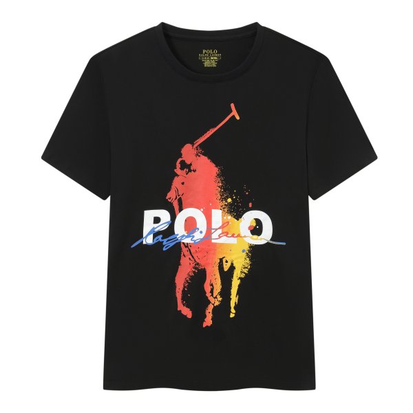 Round-neck big horse logo T-shirt - All Fits