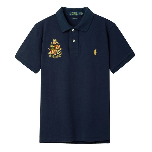 Crown Pony Logo Short-Sleeved Polo Shirt