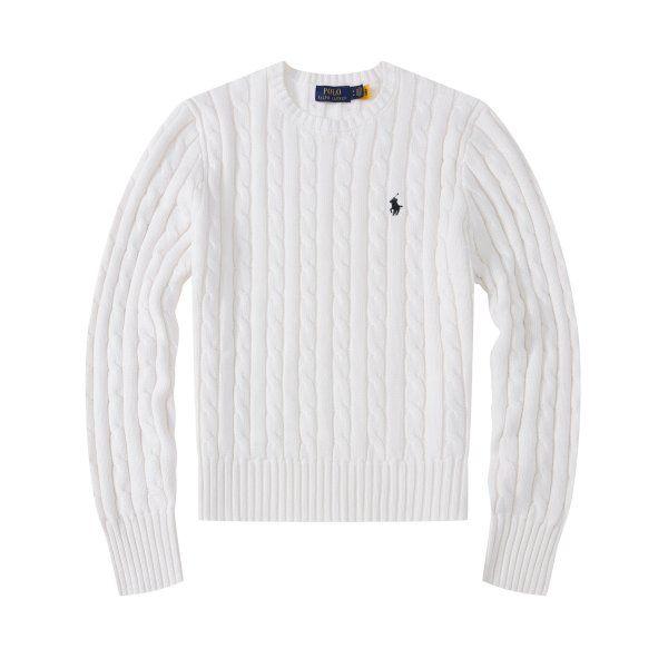 Long-sleeved round-neck horse-patterned knitted sweater