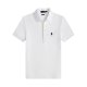 Women's short-sleeved polo shirt with horse logo