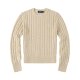 Long-sleeved round-neck horse-patterned knitted sweater