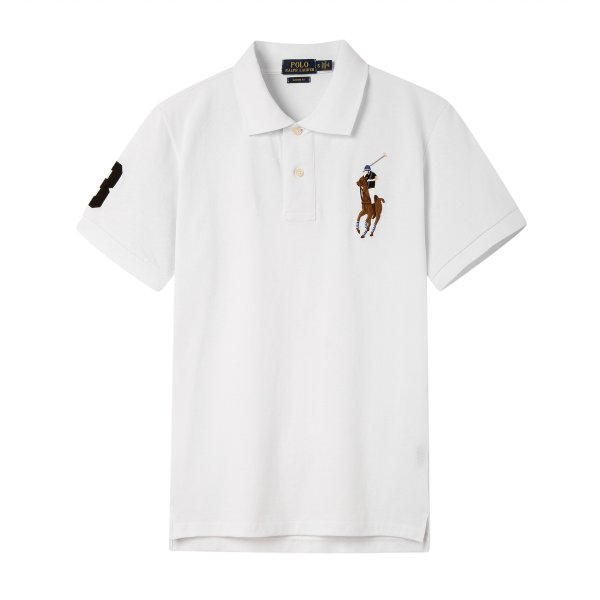 Large size short-sleeved polo shirt