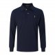 Long-sleeved large-sized colorful logo polo shirt