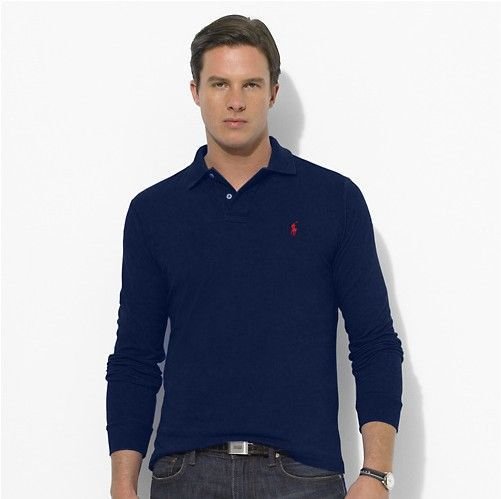 Mesh Long-Sleeve Polo Shirt – All Fits