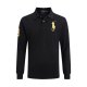 Large size long-sleeved polo shirt