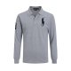 Large size long-sleeved polo shirt