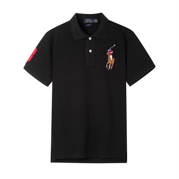 Large size short-sleeved polo shirt