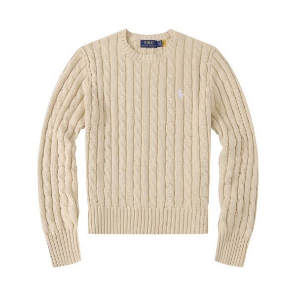Long-sleeved round-neck horse-patterned knitted sweater