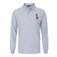 Long-sleeved large-sized polo shirt