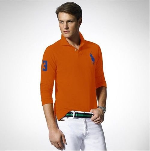 Large size long-sleeved polo shirt