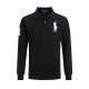 Large size long-sleeved polo shirt