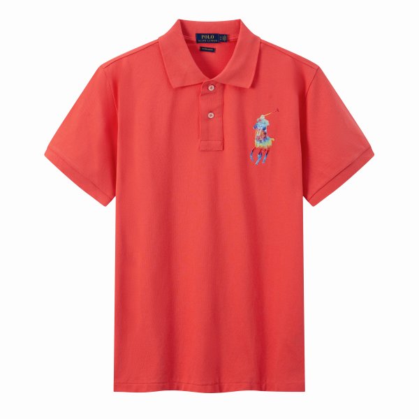 Polo Ralph Lauren Men Classic Fit Rainbow Big Pony Mesh Polo Shirt Aqua Blue