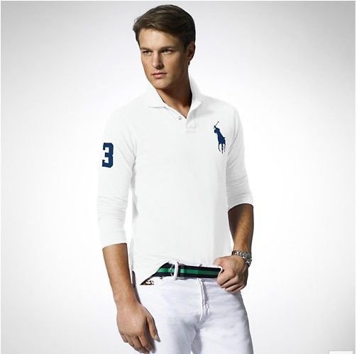 Large size long-sleeved polo shirt