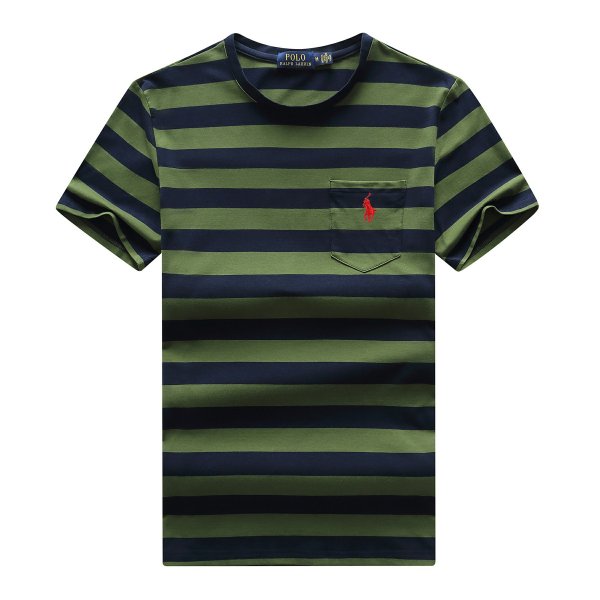 Round-neck striped horse T-shirt