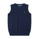 Sleeveless V-neck knitted vest with horse logo