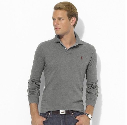 Mesh Long-Sleeve Polo Shirt – All Fits