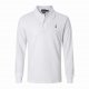 Long-sleeved large-sized colorful logo polo shirt