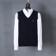 Sleeveless V-neck knitted vest with horse logo