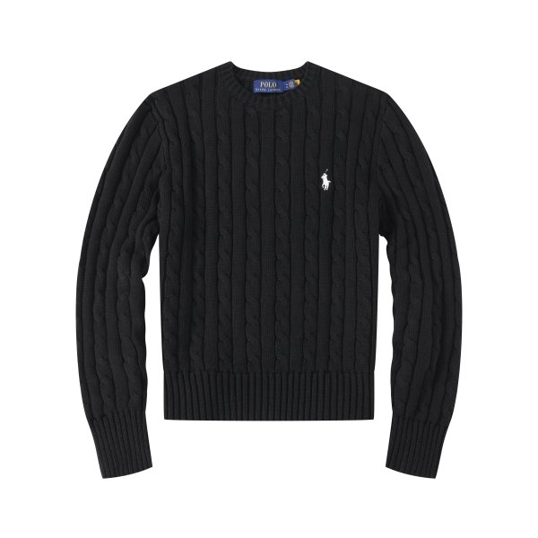 Long-sleeved round-neck horse-patterned knitted sweater