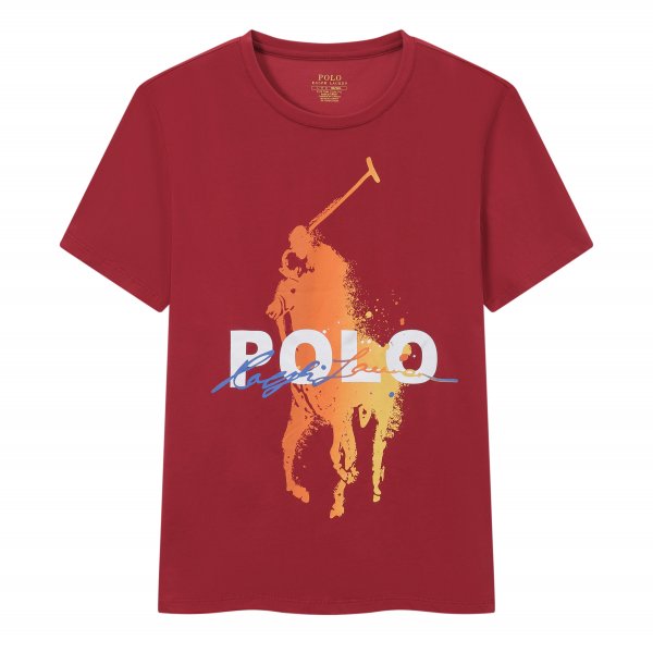 Round-neck big horse logo T-shirt - All Fits