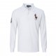 Long-sleeved large-sized polo shirt