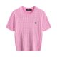 Short-sleeved round-neck horse-patterned knitted sweater