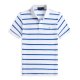 Striped pony logo short-sleeved polo shirt