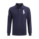 Large size long-sleeved polo shirt