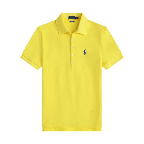 Women's short-sleeved polo shirt with horse logo