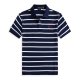 Striped pony logo short-sleeved polo shirt
