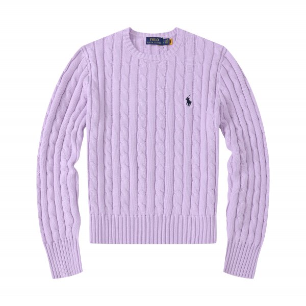 Long-sleeved round-neck horse-patterned knitted sweater