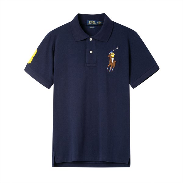 Large size short-sleeved polo shirt