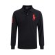 Large size long-sleeved polo shirt