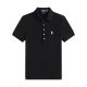 Women's short-sleeved polo shirt with horse logo
