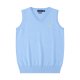 Sleeveless V-neck knitted vest with horse logo