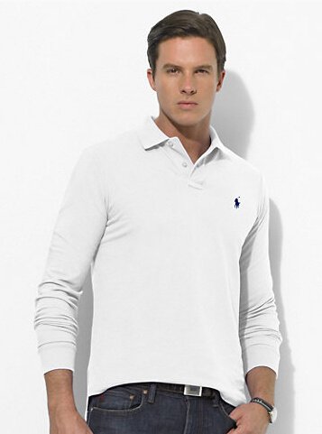 Mesh Long-Sleeve Polo Shirt – All Fits