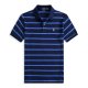 Striped pony logo short-sleeved polo shirt