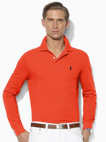 Mesh Long-Sleeve Polo Shirt – All Fits