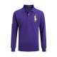 Large size long-sleeved polo shirt